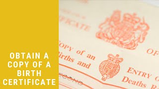 Obtain A Copy of a UK Birth Certificate [upl. by Previdi242]