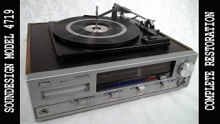 Vtg SOUNDESIGN 8 Track Turntable AMFM Stereo Receiver Model 4719 Restoration ep01 [upl. by Yblocaj]