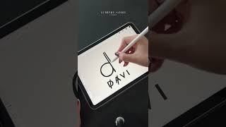 davi  Procreate Logo Design 💫 logodesign designprocess adobeillustrator procreate [upl. by Takeo]