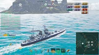 World Of Warships  Defence in 5vs5 Brawl  1999 BXP [upl. by Radmen]