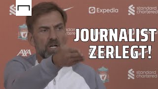 quotSchau wie du da sitztquot Klopp attackiert Reporter wegen Katar heftig  Liverpool [upl. by Haimes787]