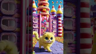 Fluffy’s Sweet Escape 🍭Lost in Lollipop Land 🍬✨ cat catadventures cuteanimal catlover cutecat [upl. by Khalin720]