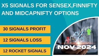 Sensex Finnifty amp Midcapnifty options  30 signals profit  12 loss  12 rockets Nov 2024 X5803 [upl. by Arramat807]