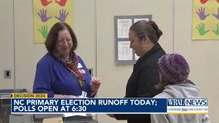 Polls open Tuesday morning for NC primary election runoff [upl. by Nnaesor792]