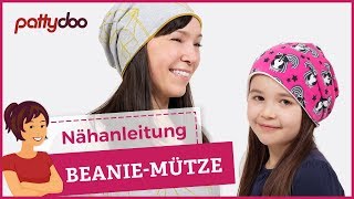 DIY Mütze nähen für Anfänger  Wendemütze Beanie aus Jersey  pattydoo Schnittmuster [upl. by Stratton]