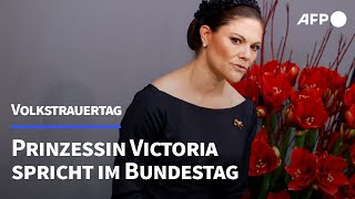 Kronprinzessin Victoria quotFrieden ist ein zerbrechliches Gutquot  AFP [upl. by Seaddon]