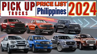 Pick up trucks Price List in Philippines 2024 [upl. by Seniag]