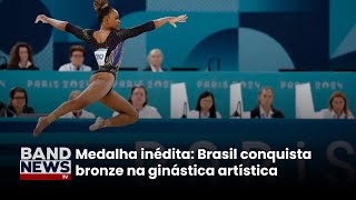 Brasil conquista bronze na ginástica artística  BandNews Tv [upl. by Hsekin]