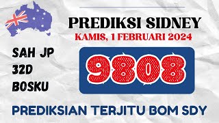 PREDIKSI SIDNEY TERJITU HARI INI 1 FEBRUARI 2024  BOCORAN SDY HARI INI  PREDIKSI ANGKA SIDNEY JITU [upl. by Rider430]