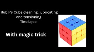 Timelapse Video  Cleaning  lubricating and tensioning  cubeguru rubikscube cubing [upl. by Osi]