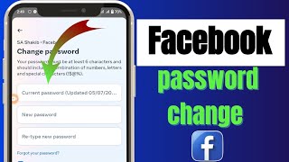 How To Facebook password change 2024 [upl. by Hnim228]