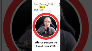 Excel emite SOM via VBA  Sinal de ALERTA sonoro Instrução beep [upl. by Atrice996]