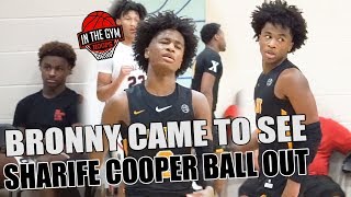 BRONNY CAME TO WATCH THE Sharife Cooper SHOW vs WOODZ ELITE [upl. by Epp]