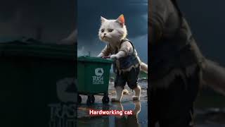 Hardworking cat kucinglucu workingshotsvideo [upl. by Anaya]