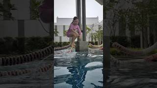 Little Swimmers Funniest Pool Playtime Moments Caught on Camera shorts [upl. by Evilc]