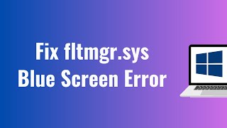 How To Fix fltmgrsys Blue Screen Error on Windows 1110 [upl. by Anyrak]