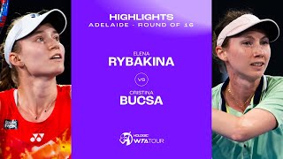 Elena Rybakina vs Cristina Bucsa  2024 Adelaide Round of 16  WTA Match Highlights [upl. by Kristofor268]