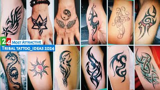 24 Attractive Tribal tattoo ideas for Men  tribal tattoo designs  small tribal tattoo [upl. by Ayram]