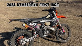 First Ride On 2024 KTM250EXC TBI [upl. by Eelyek196]