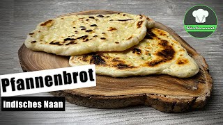 Leckeres Pfannenbrot quot NAAN quot  besser als Hensslers [upl. by Eelrahs]