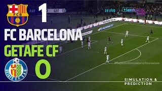 Barcelona 10 Getafe  LaLiga 2425  SimulaciónRecreación eFootball [upl. by Bornstein690]