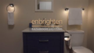 79181 79183 79184 Enbrighten Bathroom Lighting Matte Black  Overview [upl. by Eseer91]