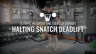 Halting Snatch Deadlift  Olympic Weightlifting Exercise Library [upl. by Trahern]