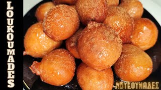 Λουκουμάδες  Loukoumades Greek Sweet fried Dumplings [upl. by Anihtyc]