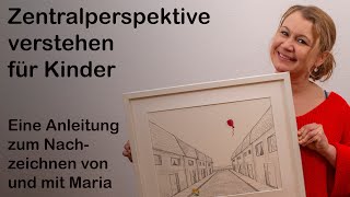 Zentralperspektive verstehen und zeichnen für Kinder [upl. by Ynohta22]