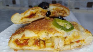 بيتزا كالزون pizza calzone انجح عجينة بيتزا [upl. by Seely]