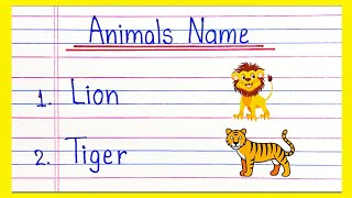 animals name in english  wild animals name  wild animals  janvaron ke naam  animal name [upl. by Idner728]