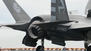 F35B Lightning II Vertical Landing and Takeoff Aboard the USS Wasp [upl. by Julide970]