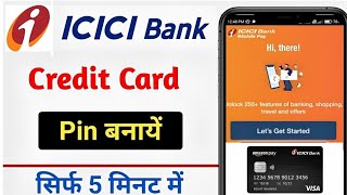 icici credit card pin generation online  how to activate icici credit card [upl. by Nyroc]