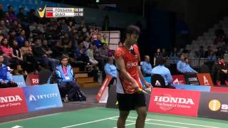 Boonsak Ponsana vs Qiao Bin  MS SF Match 3  Skycity New Zealand Open 2015 [upl. by Zelda]