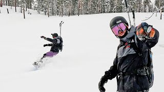 Backcountry Snowboarding Day in Record Deep Snow [upl. by Bobinette431]