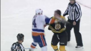 Trevor Gillies vs Shawn Thornton Dec 9 2010 [upl. by Adnilre]