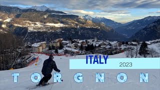 Torgnon Ski Resort Italy Winter Road Trip [upl. by Nylasej]