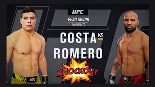 Costa vs Romero UFC PESO MEDIO CAMPEONATO ¡ KNOCKOUT [upl. by Oguh]