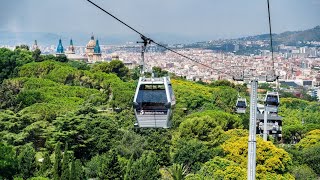 Montjuïc cable car the best views of Barcelona [upl. by Anwahsar416]