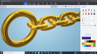 Gold Chain 3D Model Using Paint 3D  Paint 3D Tutorial [upl. by Allin888]