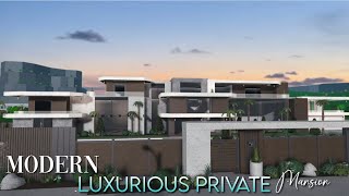 Bloxburg Modern Luxurious Private Mansion Exterior 428K 🌴 [upl. by Jemina161]