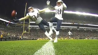 Patriots Incredible Goal Line Clearance to Prevent Touchback  Pats vs Steelers  NFL [upl. by Evangeline]