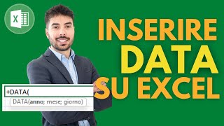 Come INSERIRE una DATA su EXCEL [upl. by Olecram]