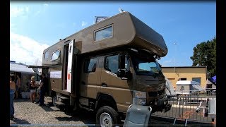 Mitsubishi Fuso Canter 4x4 6c180 RV Camper truck motorhome by Woelcke walkaround and interior V0679 [upl. by Sparkie]