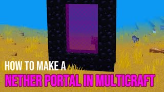 How to make nether portal in MultiCraft Working 2024  multicraft [upl. by Ntsuj]