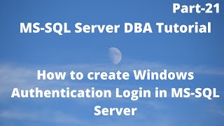 How to create Windows Authentication Login in MSSQL Server [upl. by Scurlock82]