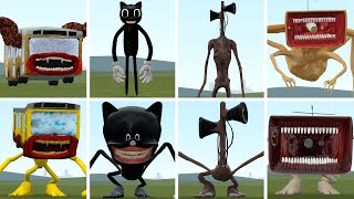 OLD VS TAPES MONSTER BUS EATER amp MEGAHORN amp CARTOON CAT AND SIREN HEAD in Garrys Mod [upl. by Jonis]