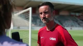 US Olympic Mens Soccer Team head coach MARKO MITROVIĆ speaks ahead of match vs New Zealand [upl. by Tallie]