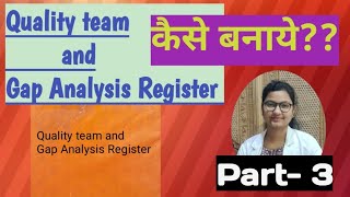 how to make Quality team and Gap analysis register [upl. by Faulkner]