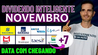 DIVIDENDOS PARA NOVEMBRO  15 DATA COM PARA DIVIDENDOS EM NOVEMBRO  BBAS3 LEVE3 CXSE3 TAEE11 [upl. by Welton897]